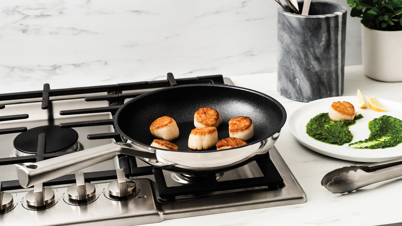 Ninja Foodi ZEROSTICK Stainless Steel 20cm Frying Pan Ninja